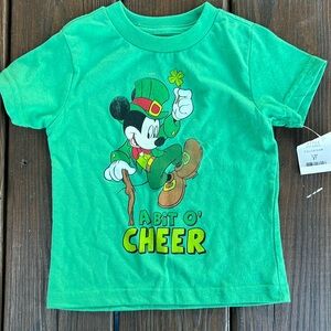 St. Patrick’s Day T-shirt, green, Mickey Mouse, a bit of cheer